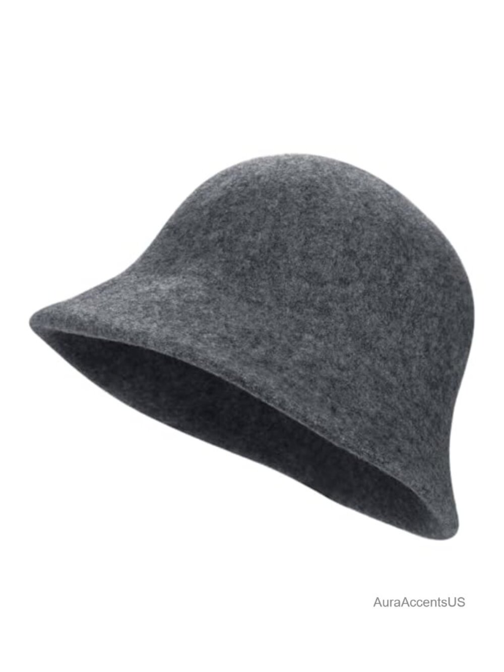 Faux Wool Felt Cloche Bucket Hat Winter Warm Church Bowler Cap